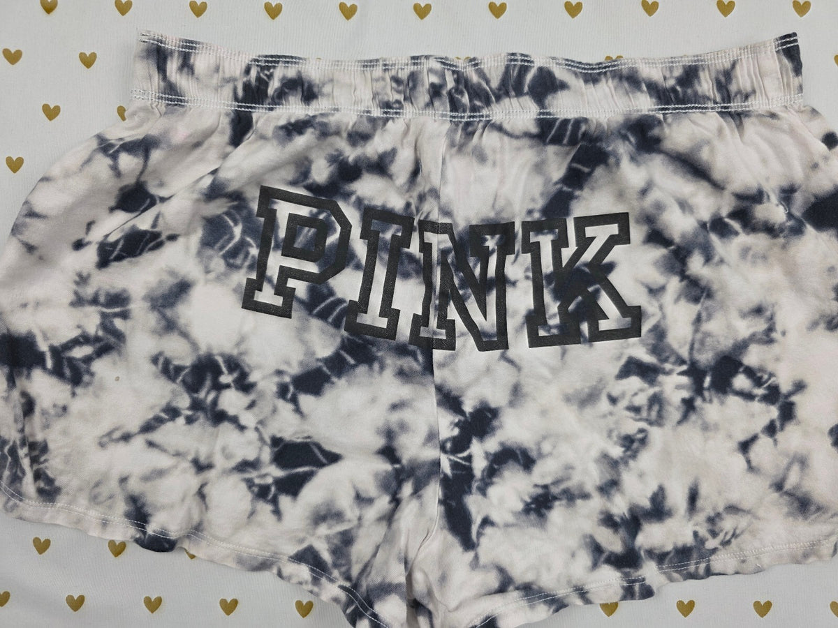 Victorias Secret PINK Logo butt Tye Dye XS Sleep Shorts Boxers Pajama Bottoms