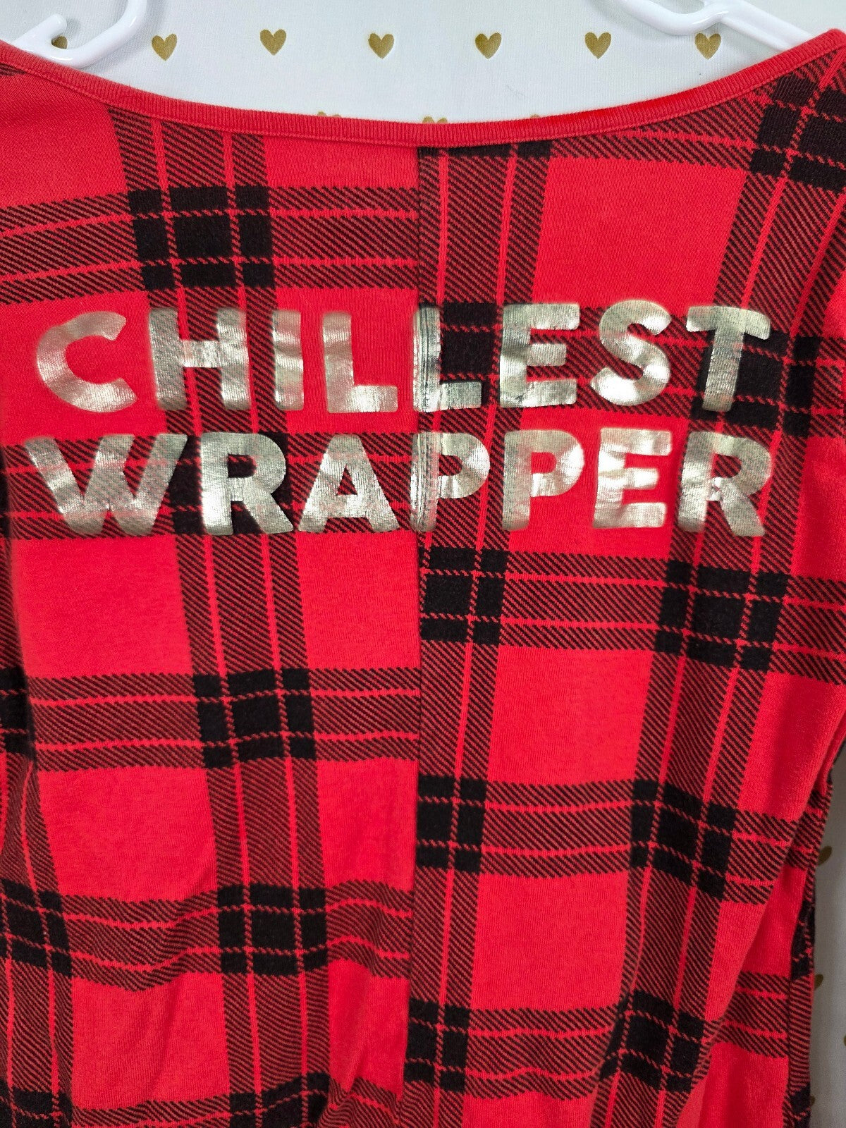 Victoria's Secret PINK Chillest Wrapper Plaid BLING Onesie Pajamas M