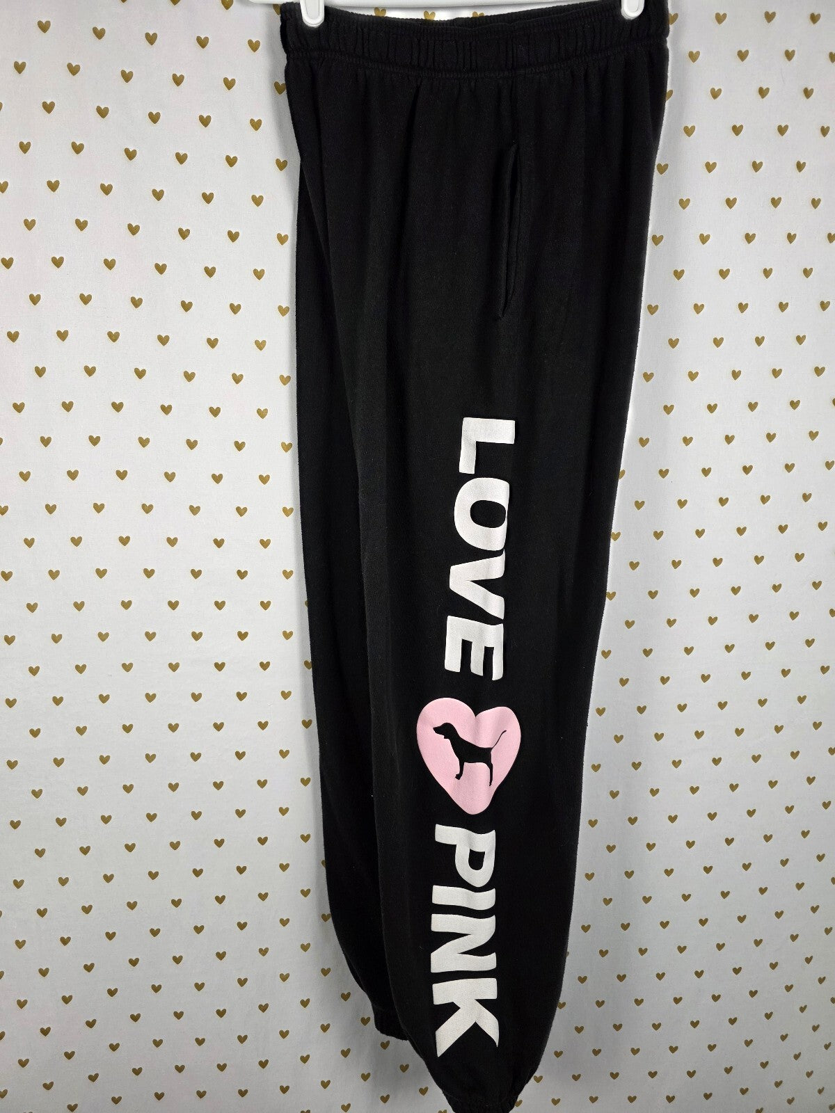 Victorias Secret Pink CAMPUS ORIGINALS Hoodie Sweats SET XS Pullover Pants 2pc