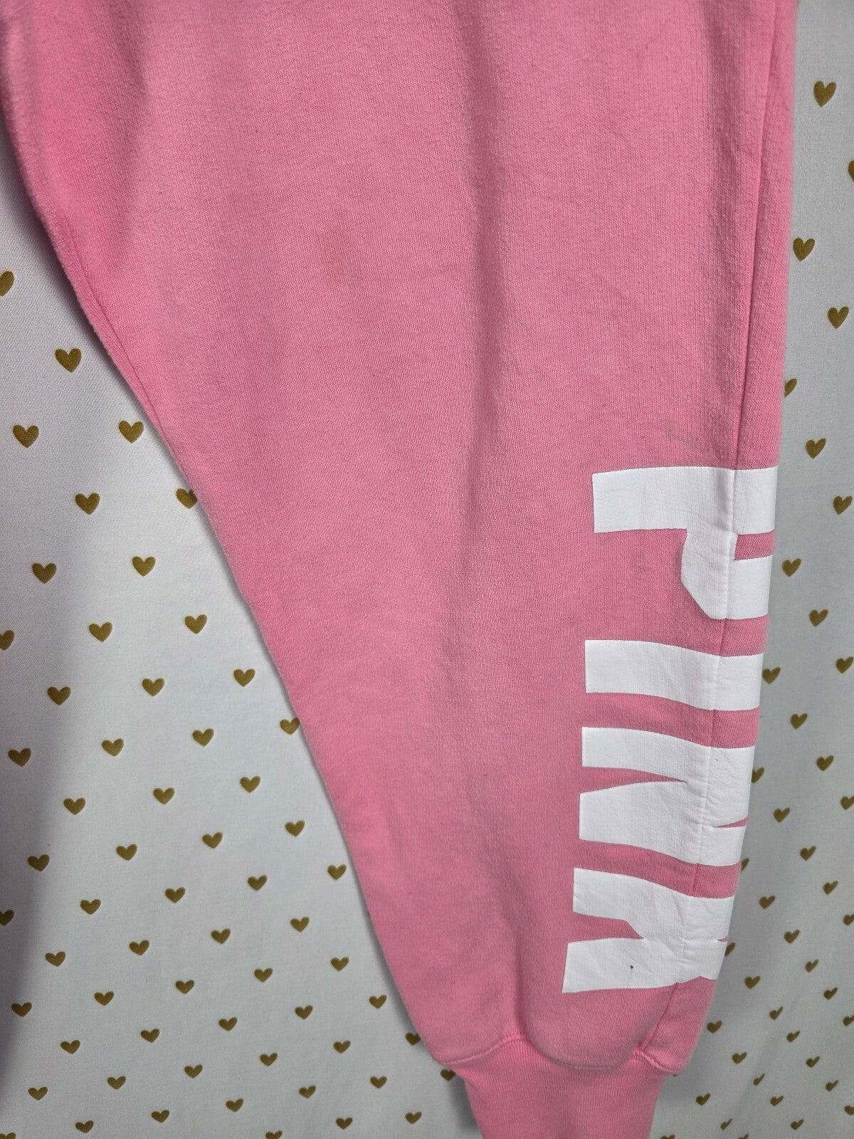 Victorias Secret Pink Large XL Hoodie Sweats Logo SET outfit Sweatpants 2pc