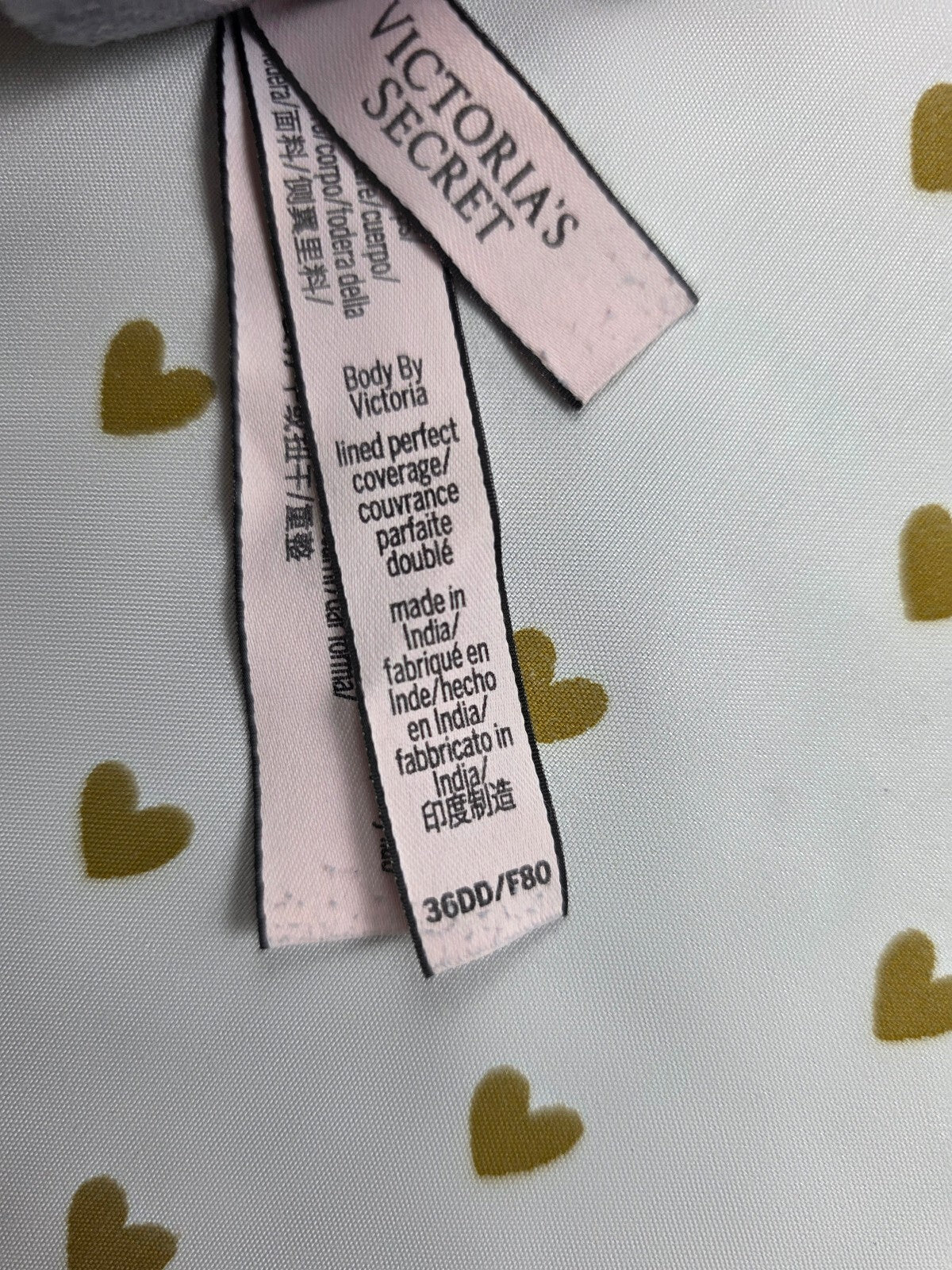 Victoria's Secret Grey Body By Victoria Lined Perfect Coverage Bra 36DD
