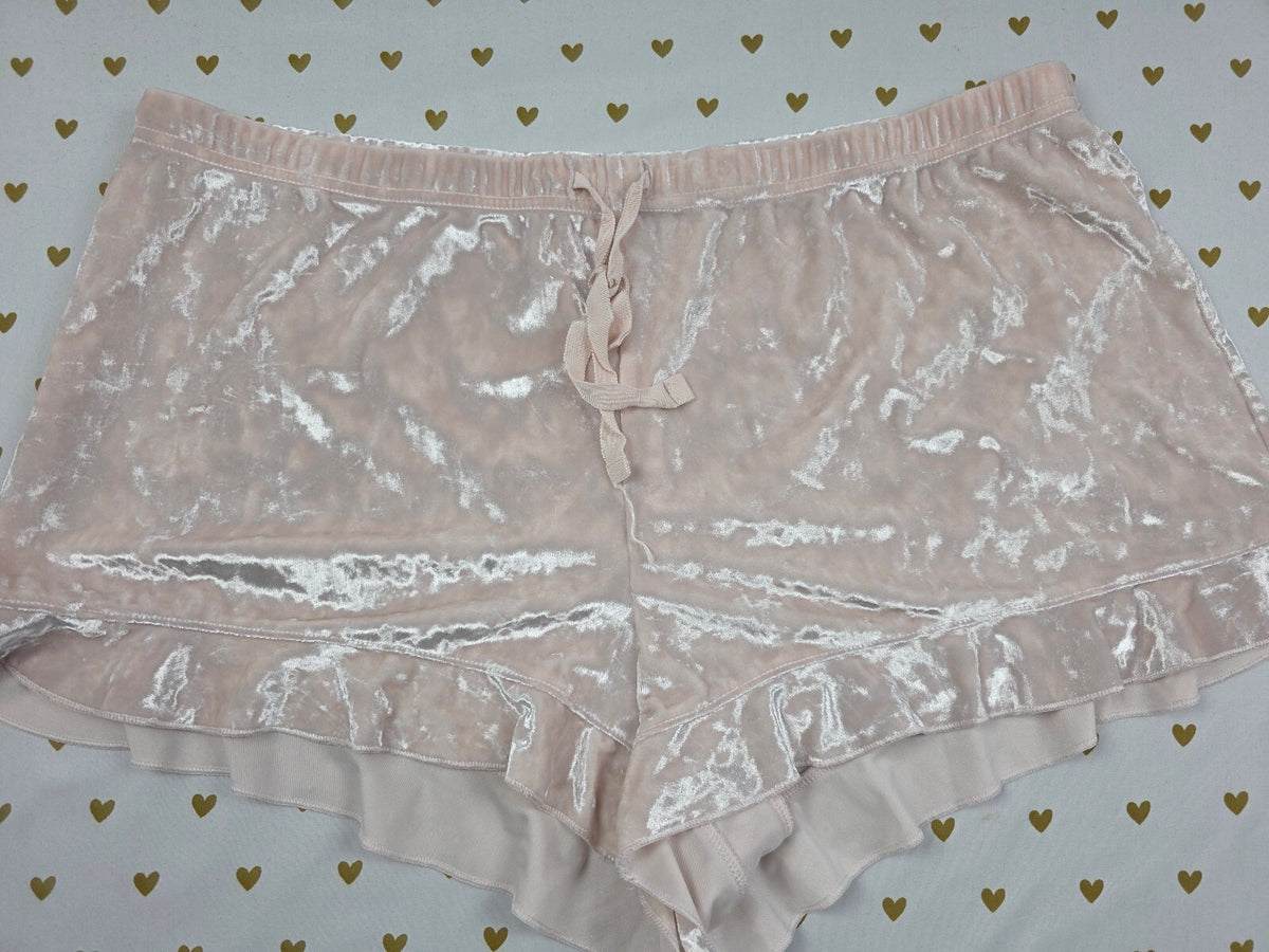 Victorias Secret Pink Velvet Large Sleep Shorts Boxers Pajama Bottoms