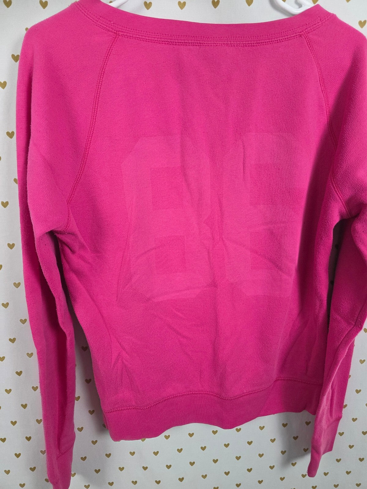 Victorias Secret Pink Vintage Crew Sweater Shirt Logo SMALL