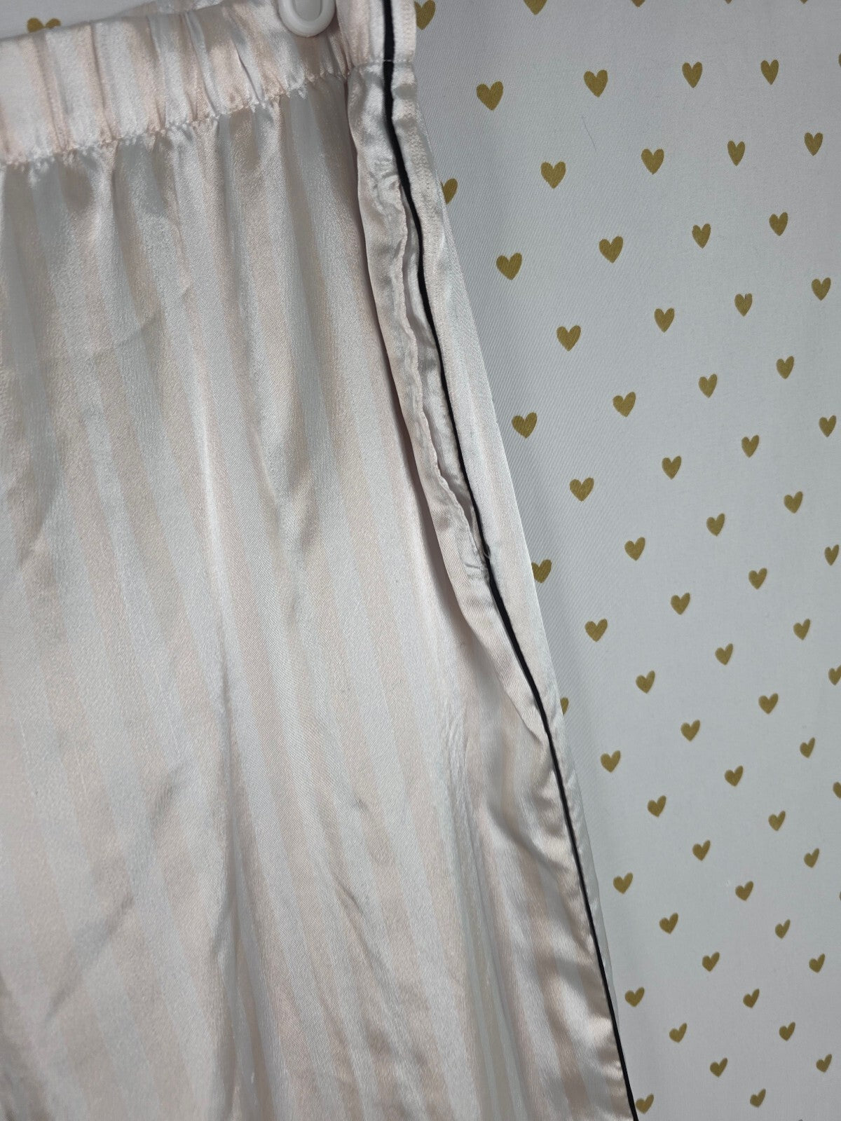 Victorias Secret Striped Iconic Sleep Set Satin Shirt Pants Pajama Set XL