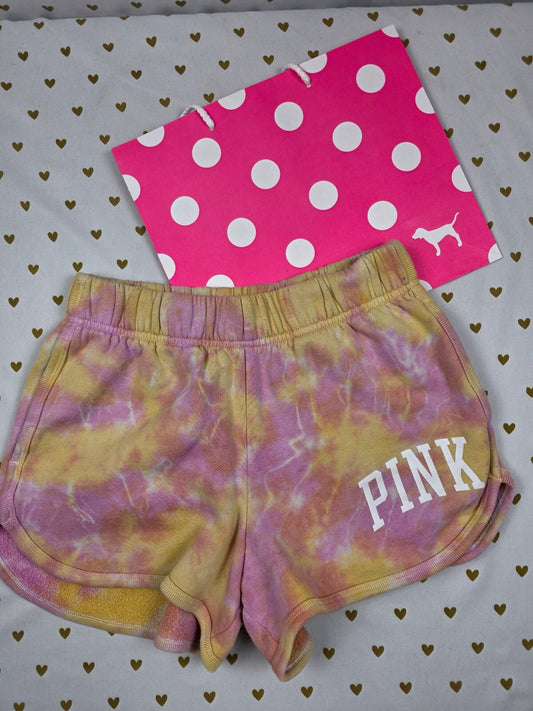 Victorias Secret PINK Tye Dye Sweat Shorts Logo XS