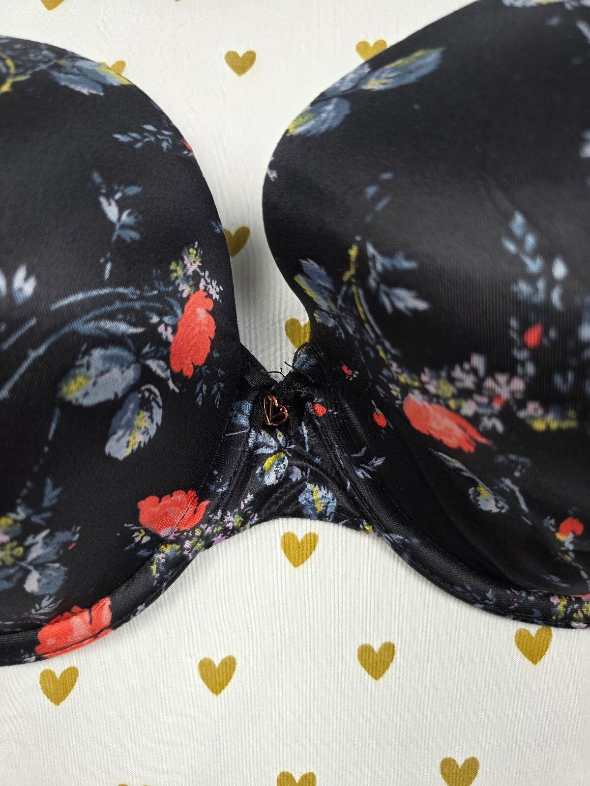 Victorias Secret Floral Lined Perfect Coverage Bra 34DD