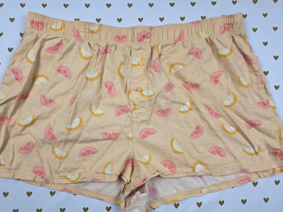 Victorias Secret PINK Citrus Large Sleep Shorts Boxers Pajama Bottoms