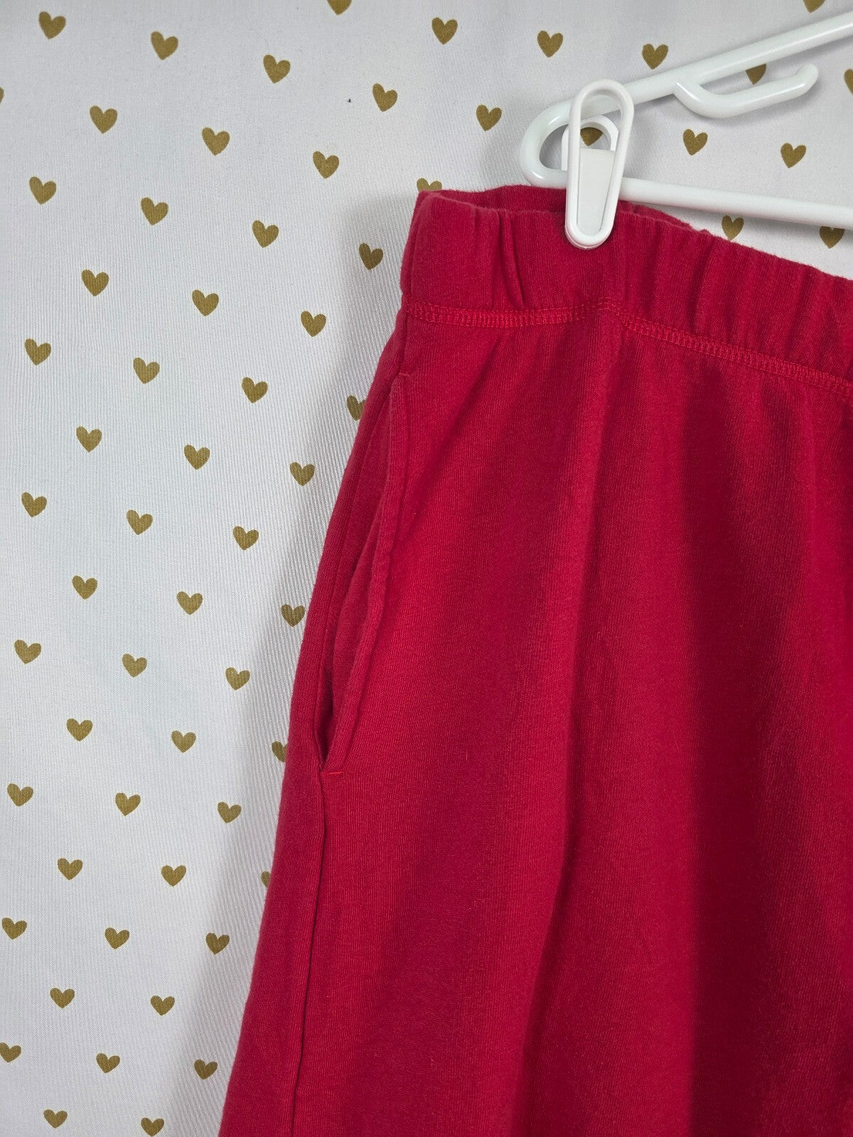 Victorias Secret PINK Red Gold Logo Flare Pocket Sweats 2XL XXL