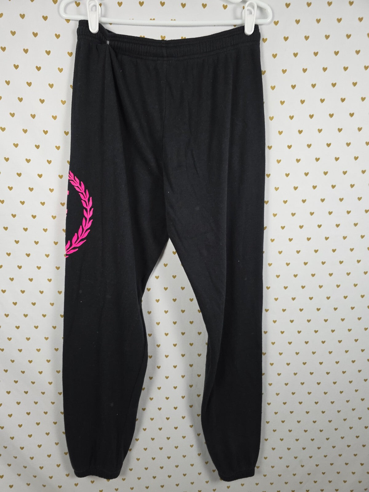 Victorias Secret PINK Vintage Crest Neon Logo Long sweats Sweatpants XS Pockets
