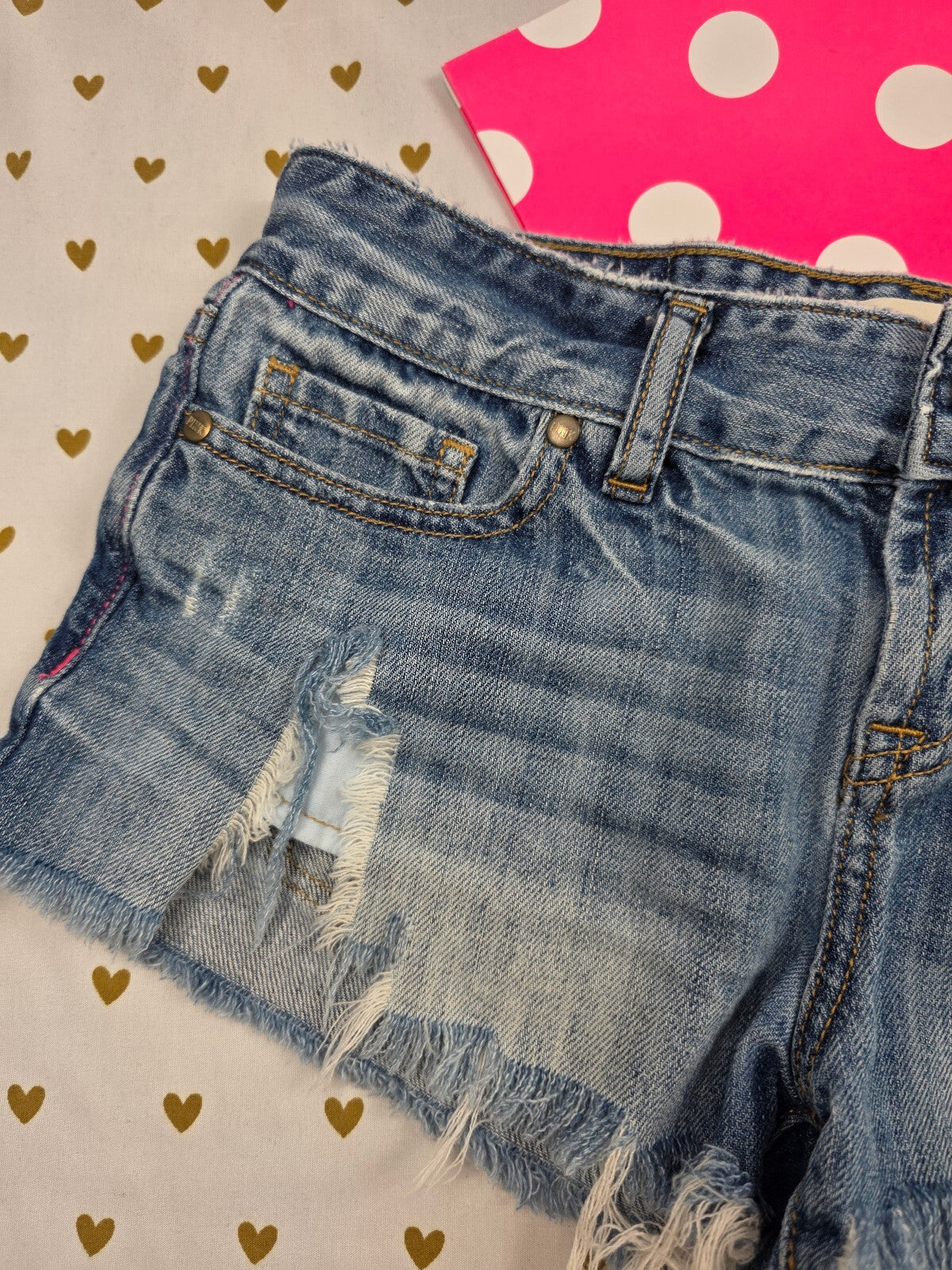 Victorias Secret PINK Denim Super Short Cutoff Shorts Size 0