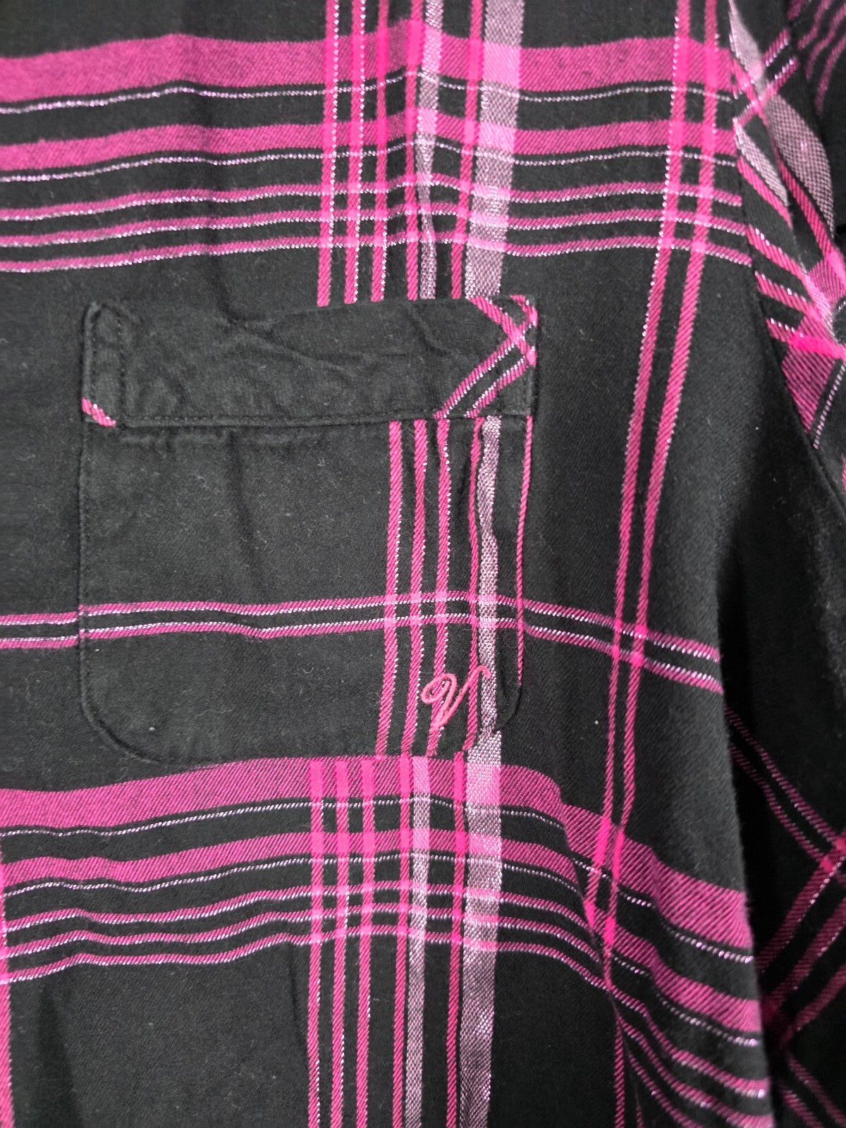 Victorias Secret Sleep SET 2pc Outfit Pajama Plaid Shirt Shorts Medium