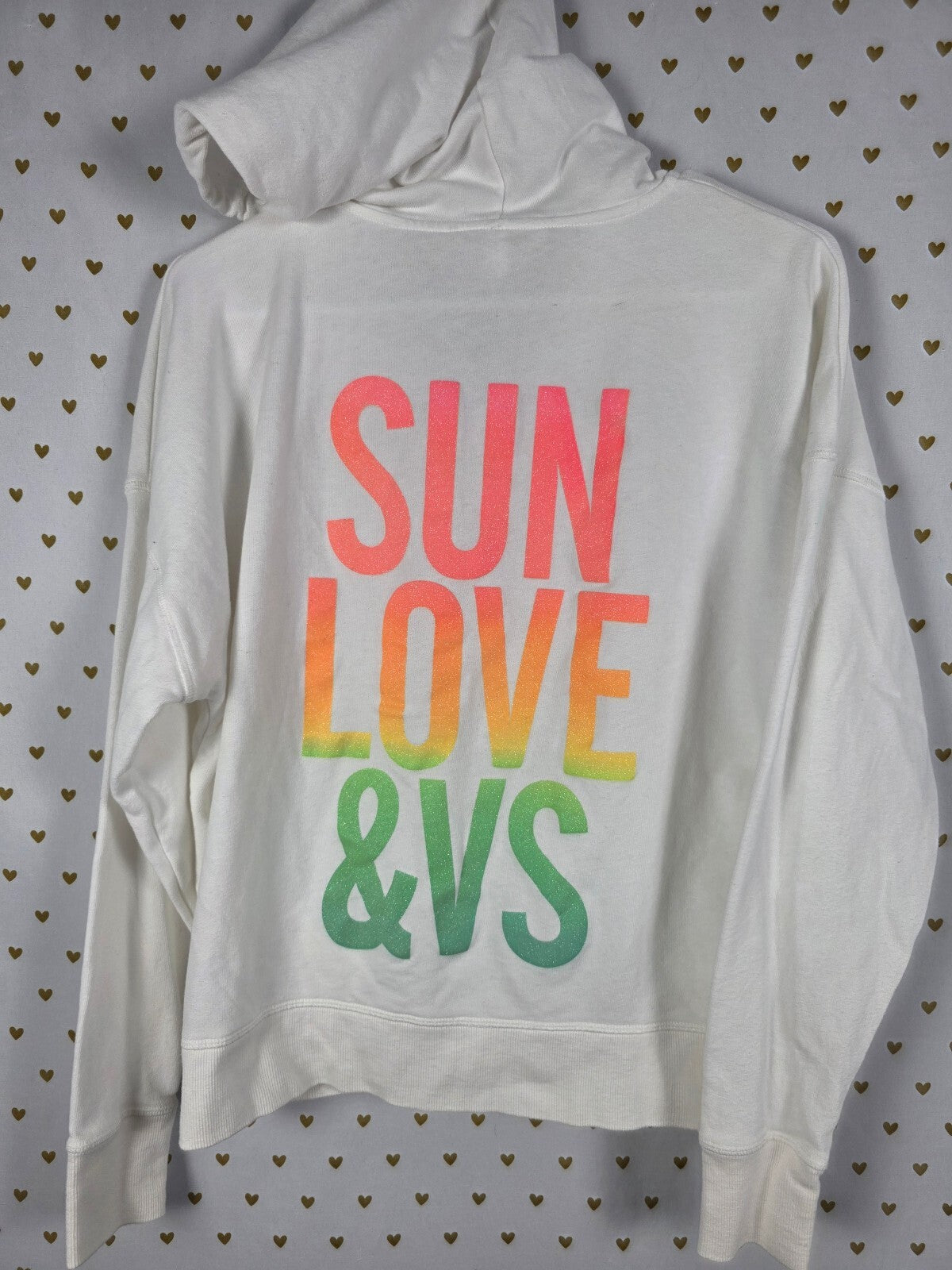 Victorias Secret Gradient GLITTER BLING ANGELS Wings Hoodie Jacket medium
