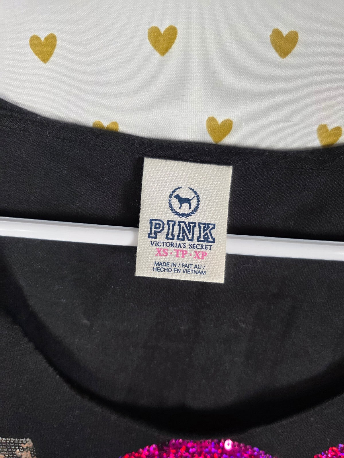 Victoria's Secret PINK Hawaii Limited Edition Sequin Tee Shirt XS Rare