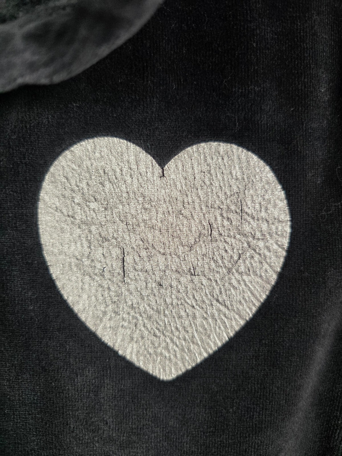 Victoria's Secret PINK Velour Zip Hoodie M Black I Love Parties BLING HTF MED