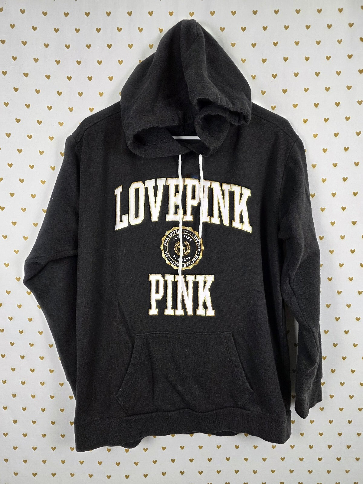 Victorias Secret Pink Love Pullover Oversized Hoodie Sweater Medium