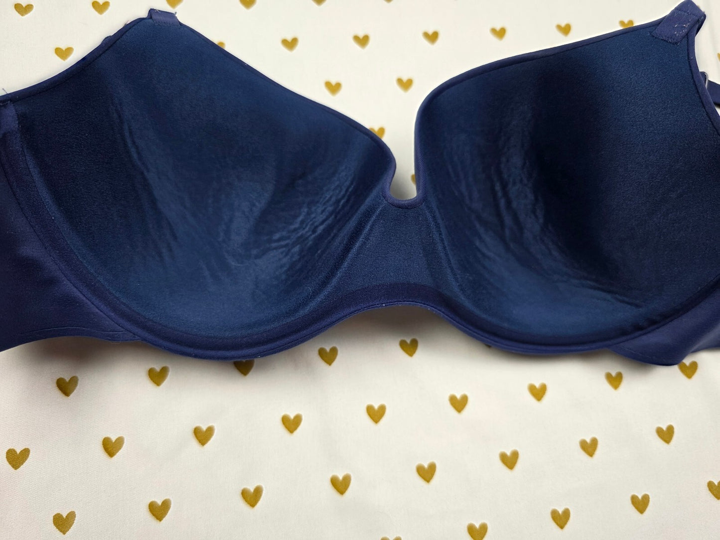 Victorias Secret Blue Lined Demi Super Soft Stretch Bra 36C