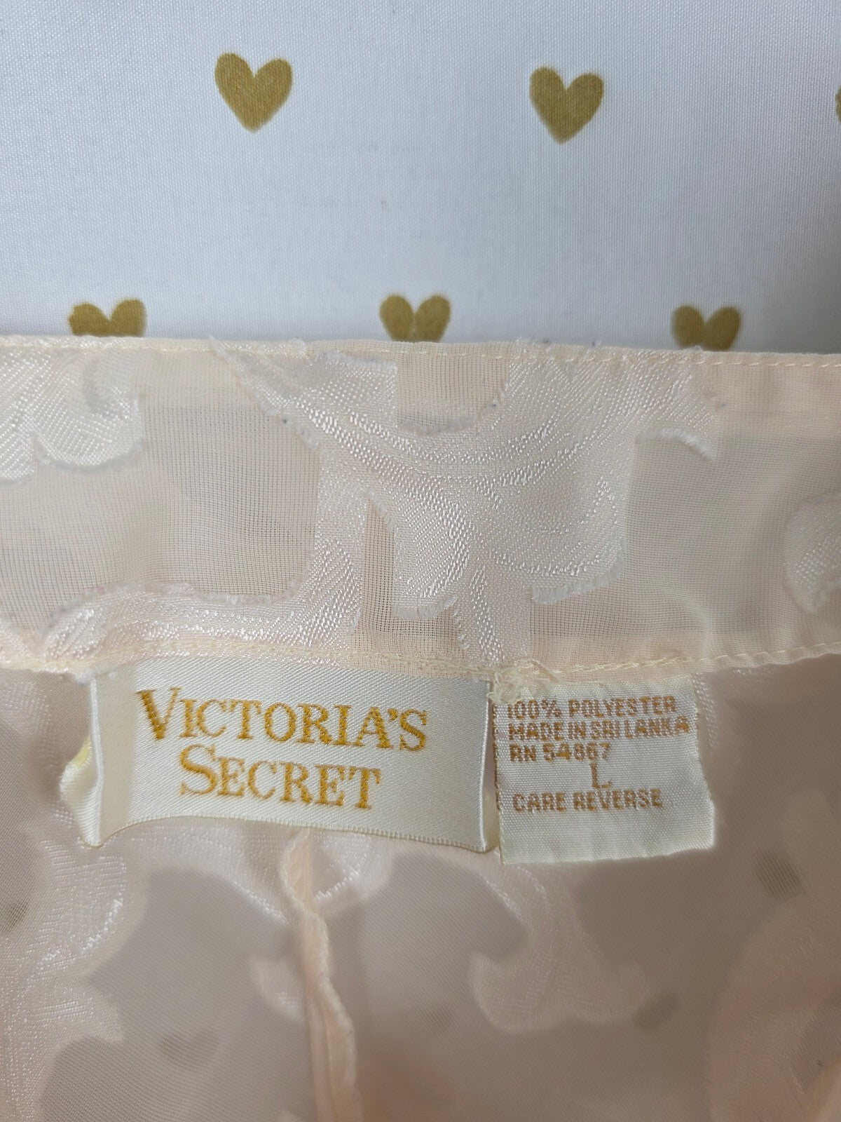 Vintage Victoria's Secret Gold Label Chenille Babydoll Nightgown L