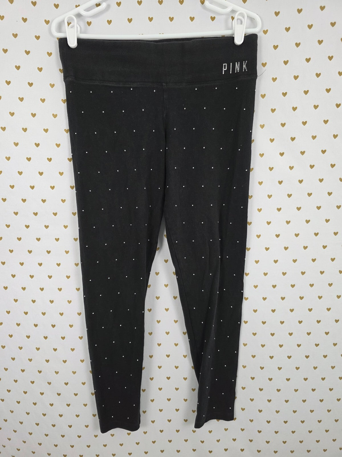 Victorias Secret PINK Rare Studded Bling Yoga Pants Ankle Skinny Medium