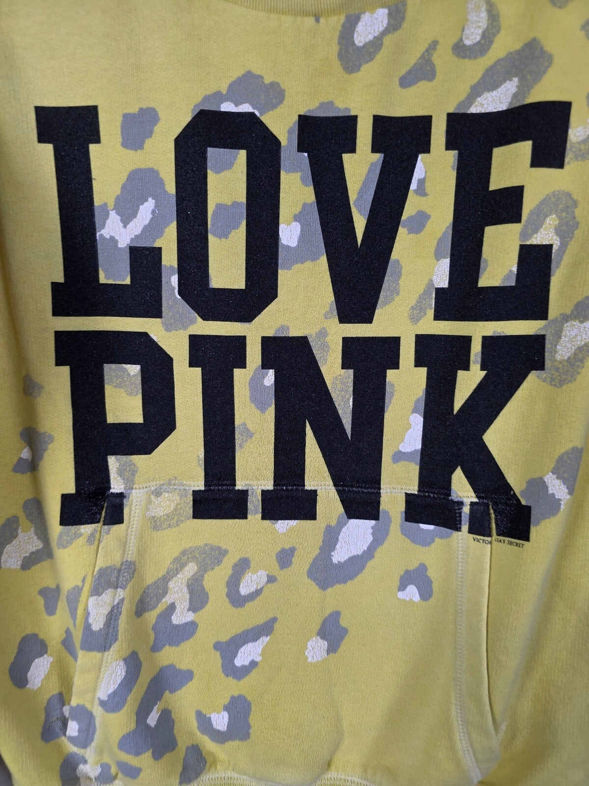 Rare PINK Victoria's Secret Leopard Logo LOVE PINK Crewneck Sweatshirt SMALL