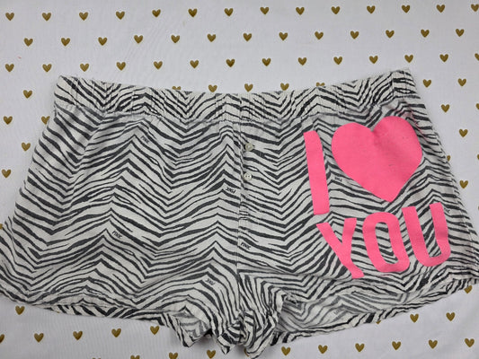 Victorias Secret PINK Vintage ZEBRA Love SM Sleep Shorts Boxers Pajama Bottoms