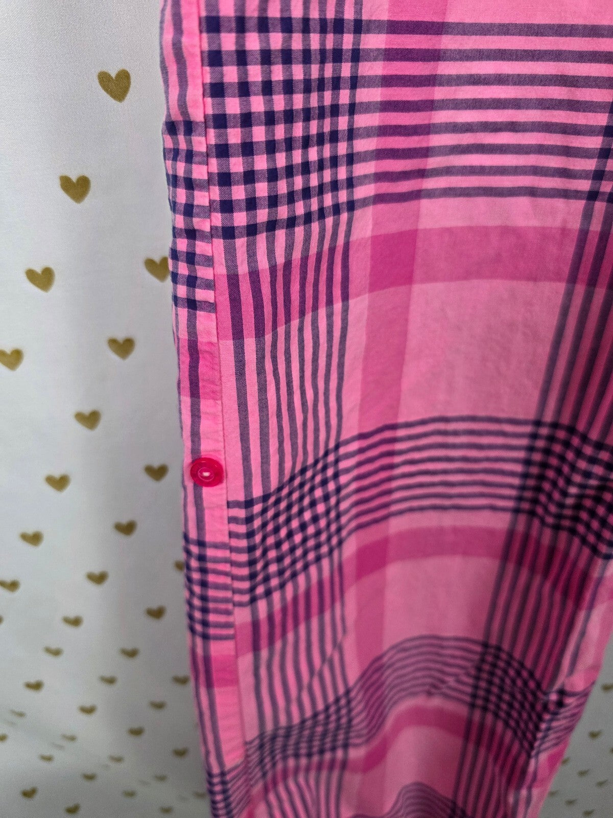 Victorias Secret  VINTAGE PINK PLAID STAY THE NIGHT Pants Pajama PJ Bottoms XS