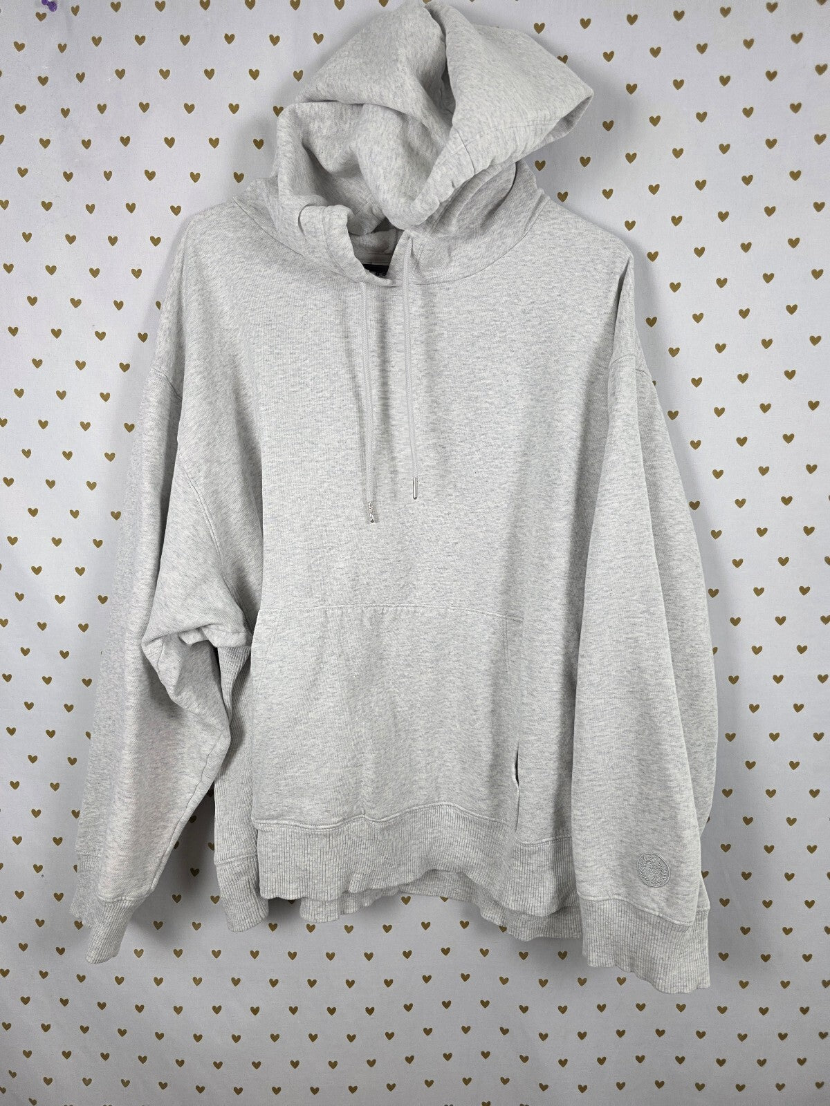 Victorias Secret Pink Grey 2XL XXL Pullover Hoodie Sweater Jacket Logo