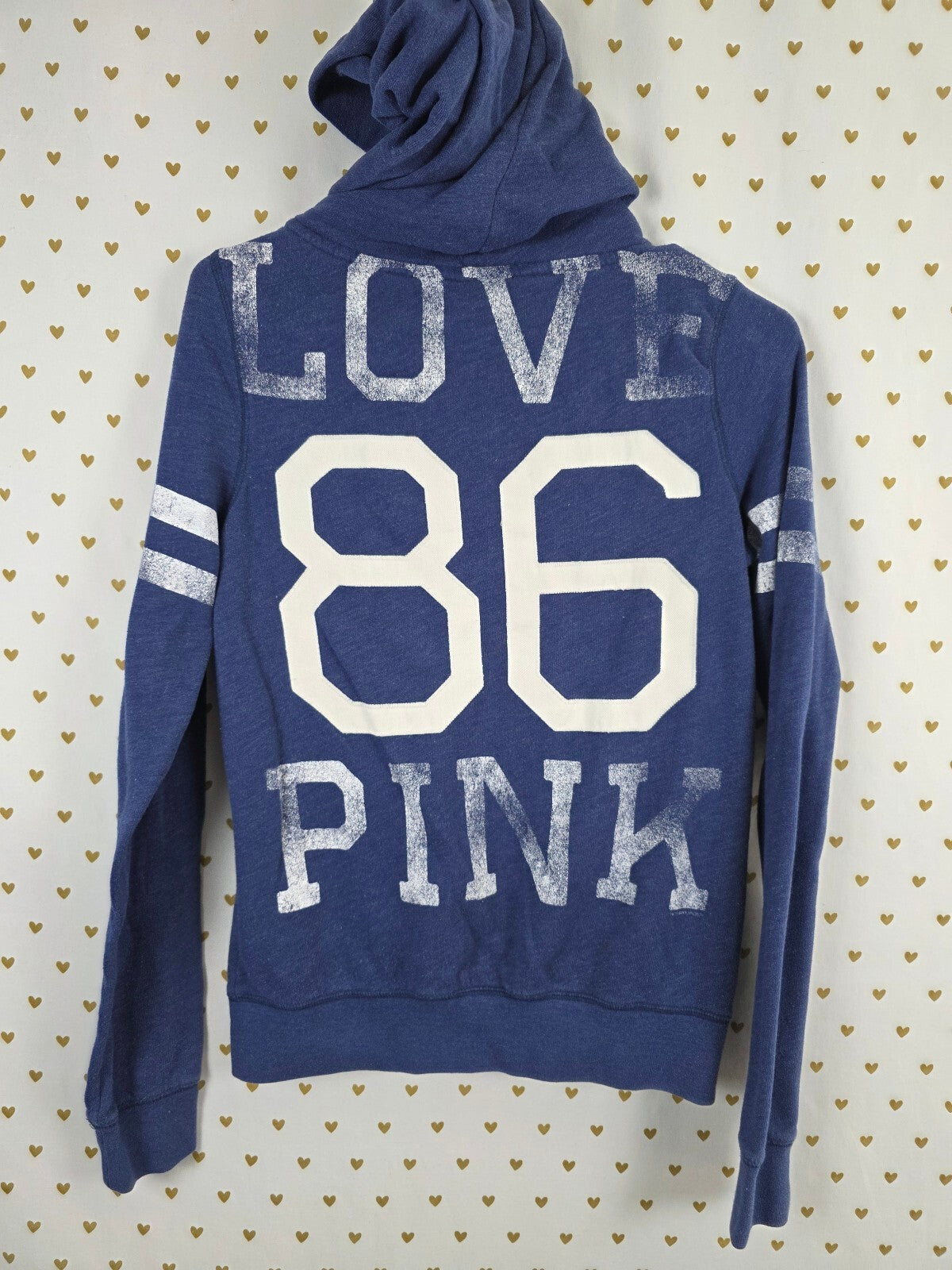 Victorias Secret Pink Blue Full zip 86 Vintage Y2k Hoodie Jacket Medium