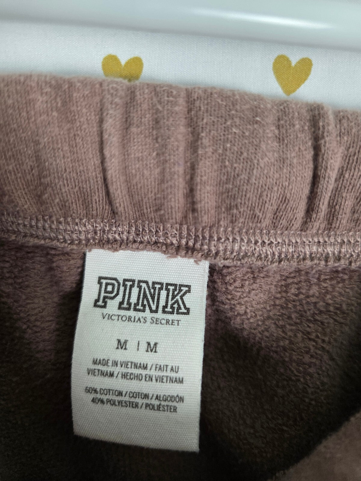 Victorias Secret Pink Brown Logo Boyfriend Diaper Butt Sweats Hoodie SET medium