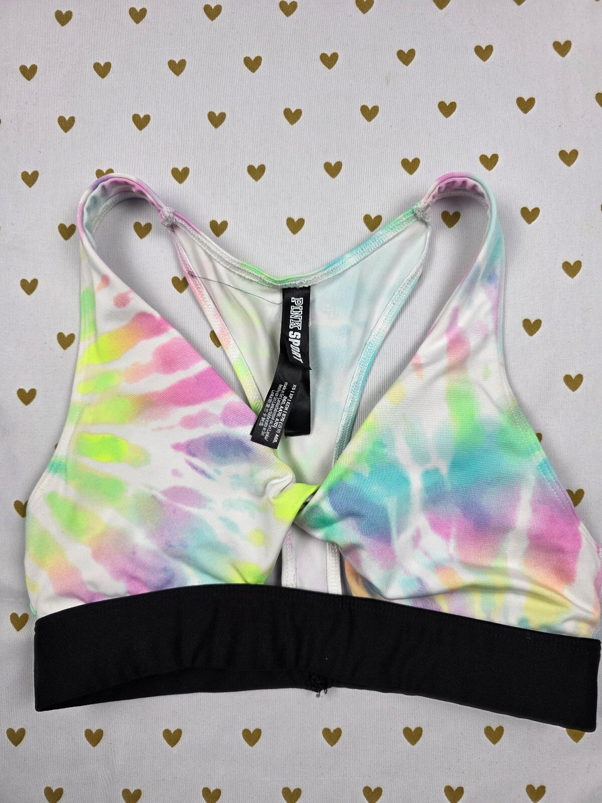 Victorias Secret Pink Tye Dye Sports bra XS Bralette Bra Top Tank