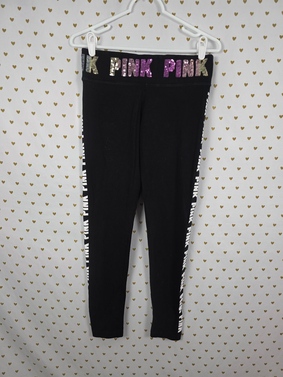 Victorias Secret PINK BLING Gradient Sequined Yoga Pants MEDIUM