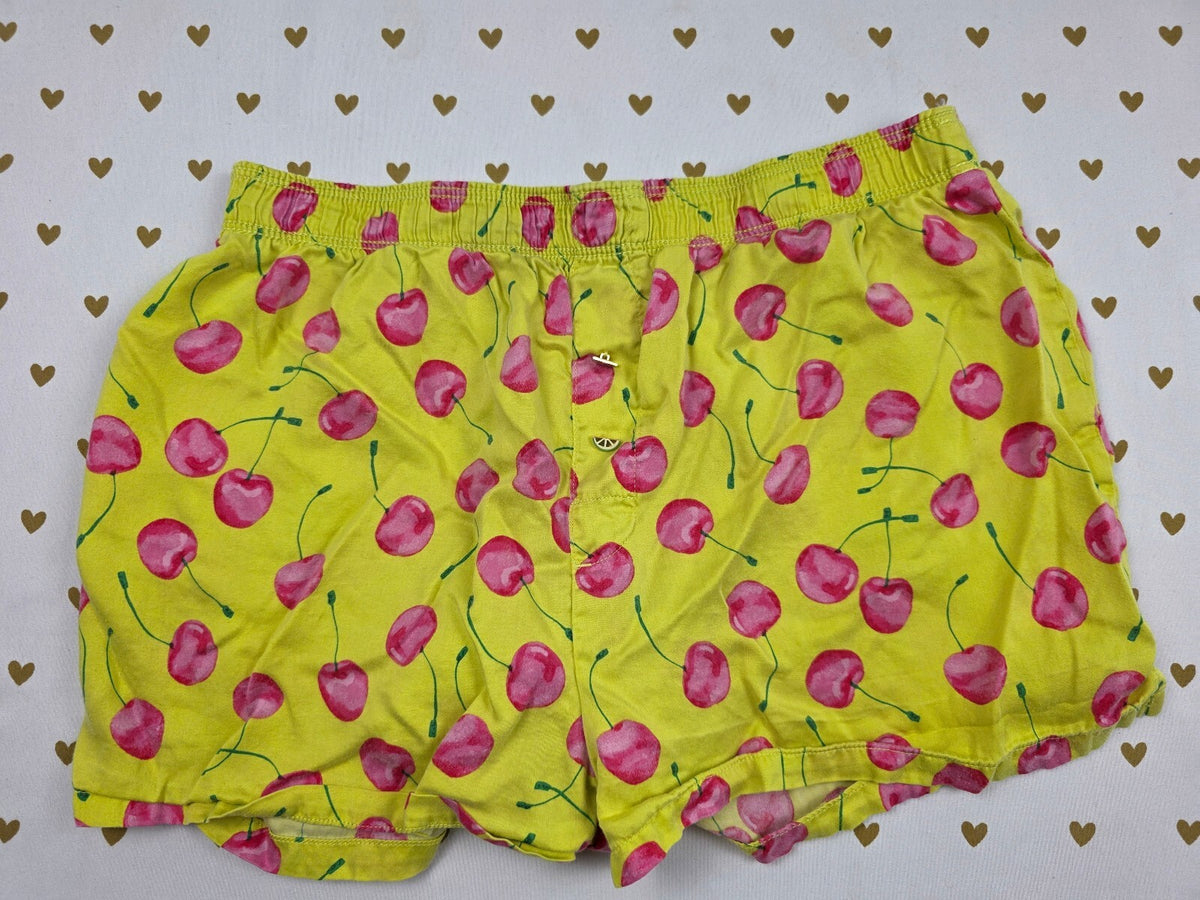 Victorias Secret PINK Silky Cherries XS Sleep Shorts Boxers Pajama Bottoms
