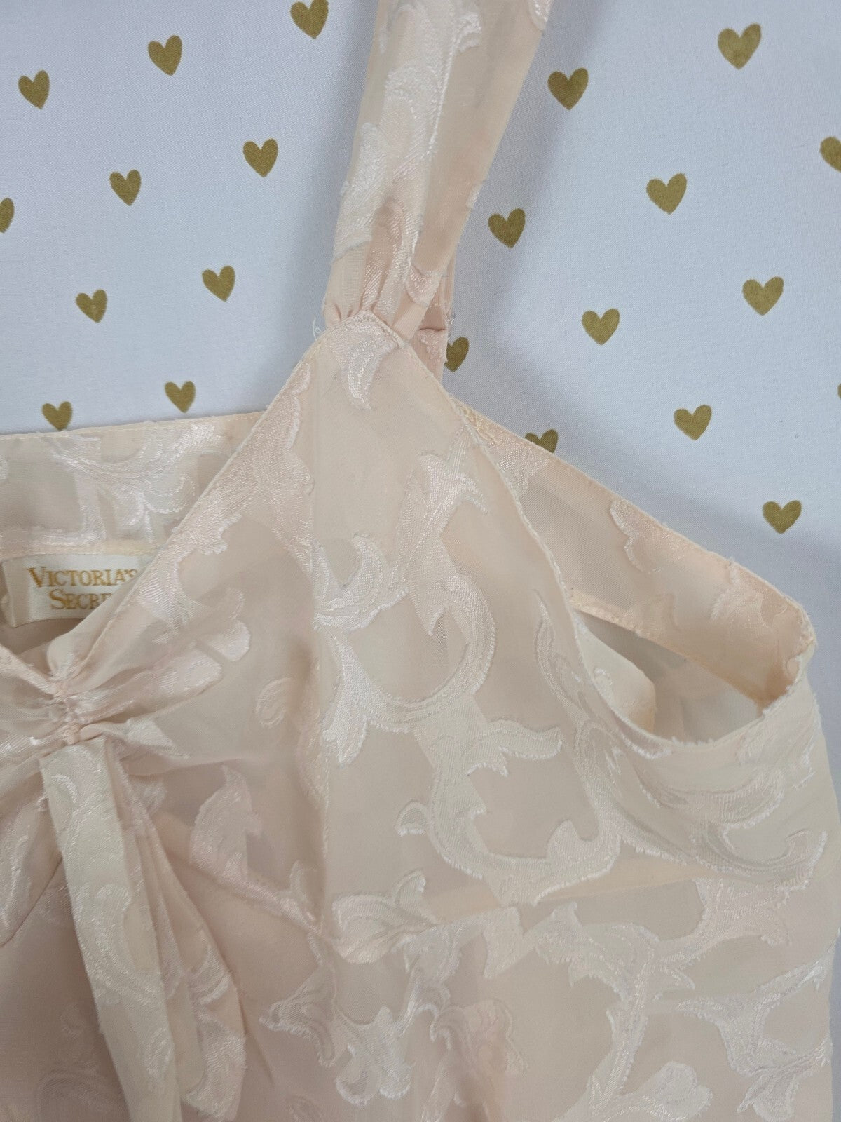Vintage Victoria's Secret Gold Label Chenille Babydoll Nightgown L