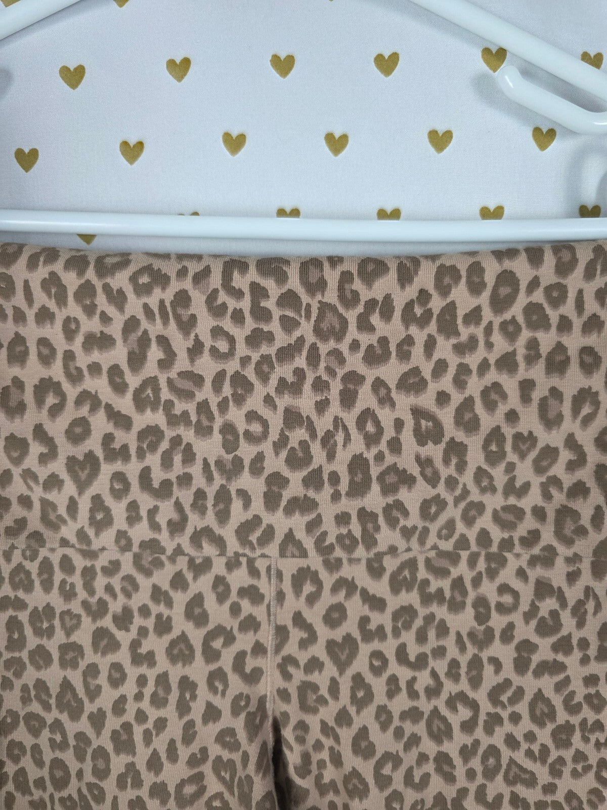 Victorias Secret PINK LEOPARD CHEETAH foldover Flared Yoga Pants LARGE