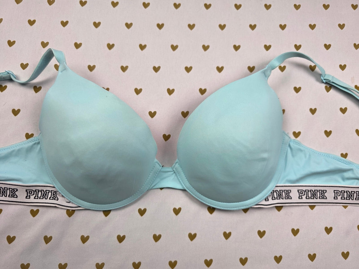 Victorias Secret Pink Blue 36B Wear Everywhere Push Up Bra