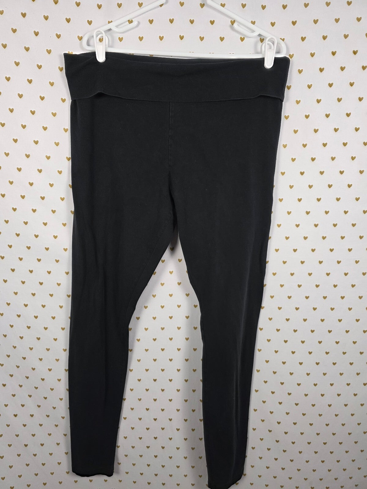 Victorias Secret Angels Gold Glitter Bling Wings Foldover Yoga pants XL