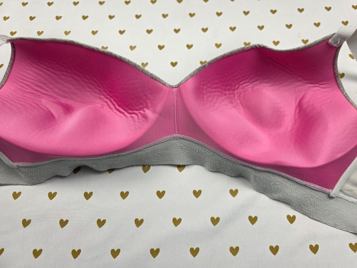 Victorias Secret Pink Grey Wireless No Wire 36DD Wear Everywhere Bra
