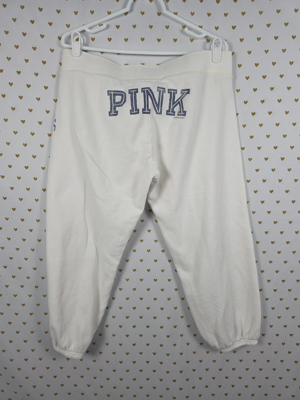 Victorias Secret PINK Vintage University Sweats Joggers Sweatpants Y2k LARGE