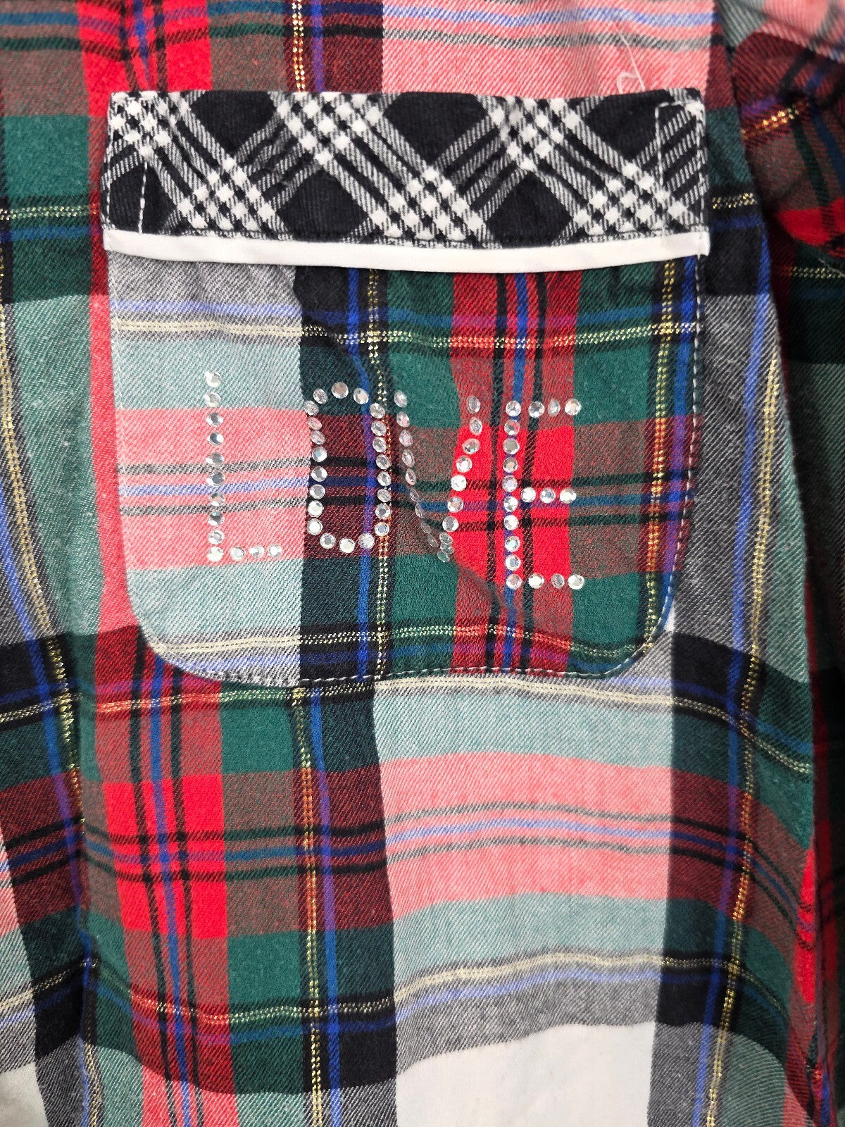 Victorias Secret Plaid Long Sleep Dress Nightgown Shirt Button Down Medium