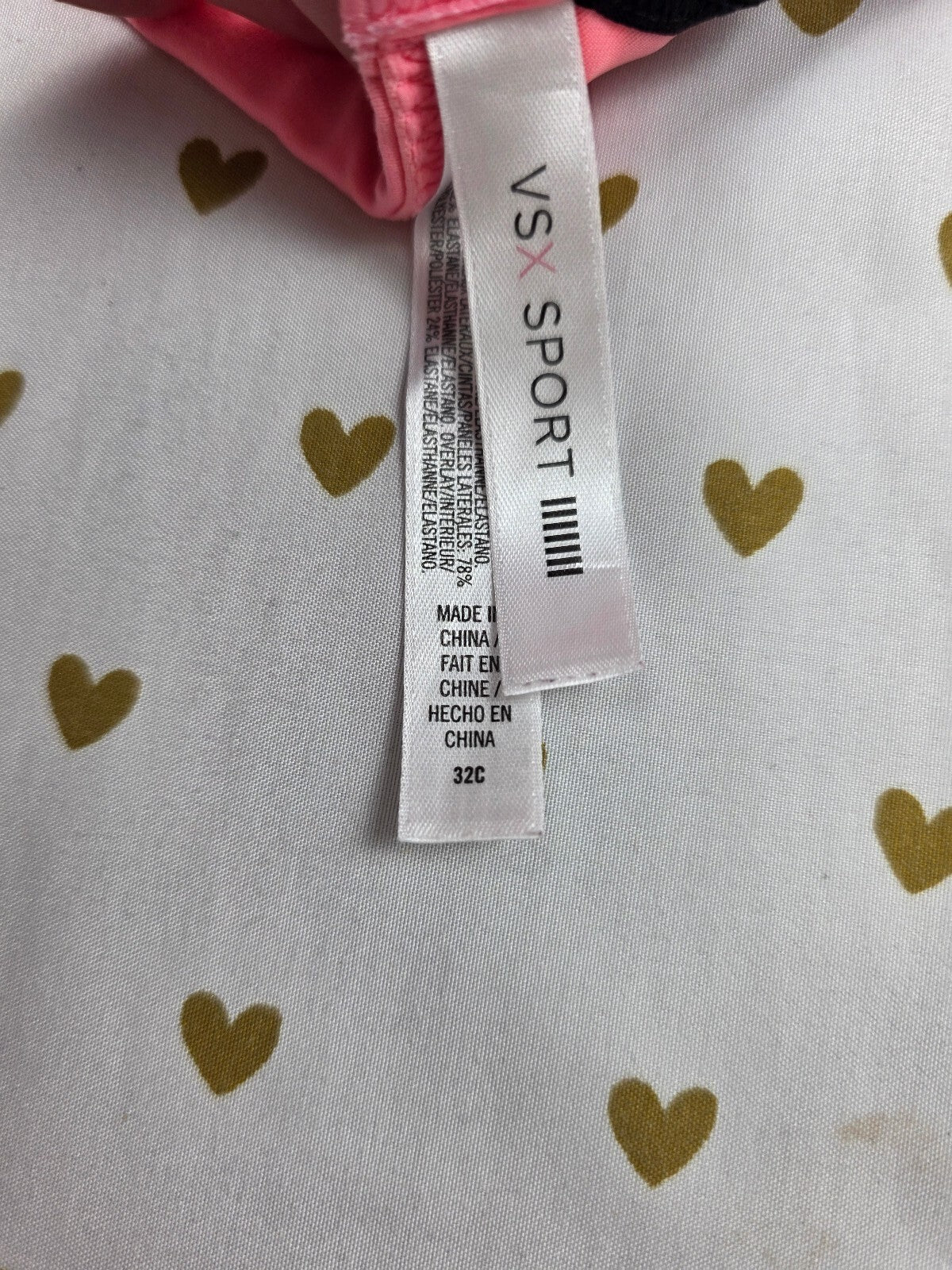 Victorias Secret VSX Neon Sports Bra Exercise Support 32C
