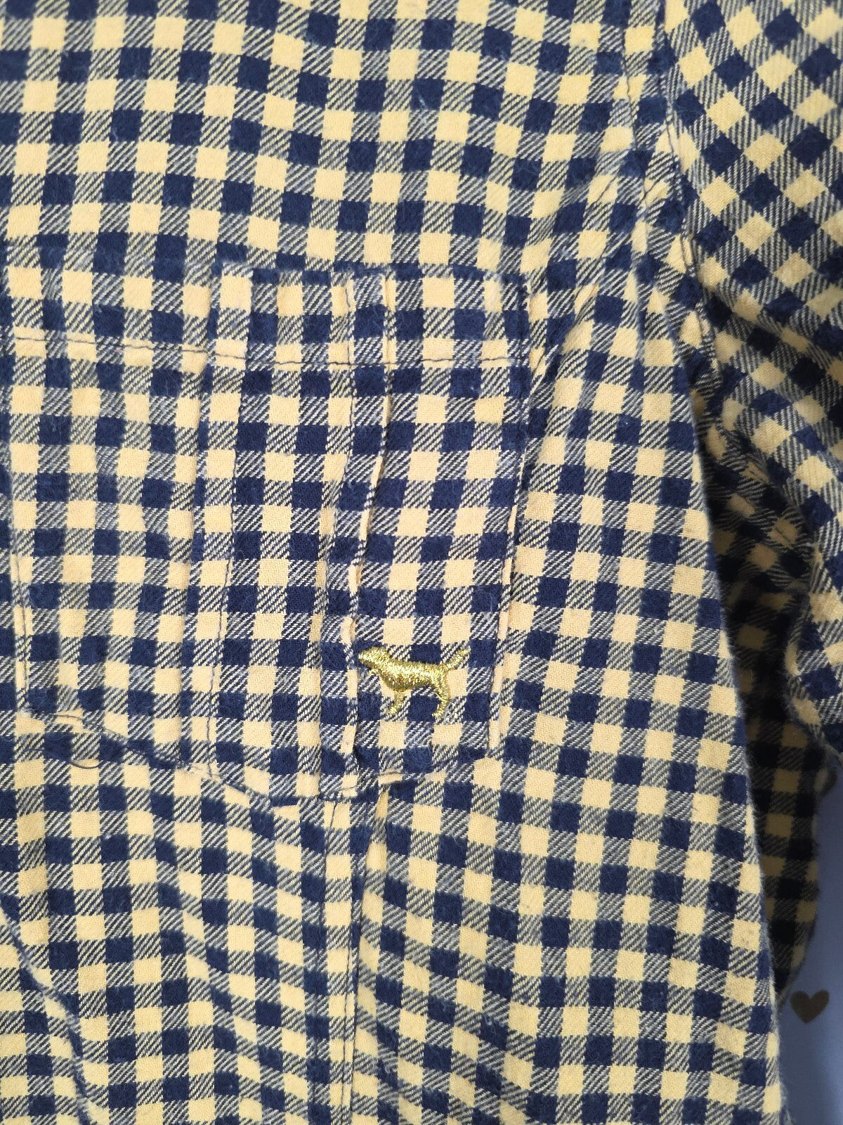 Victoria's Secret PINK Collegiate Yellow Jackets Gingham Bling Dress S