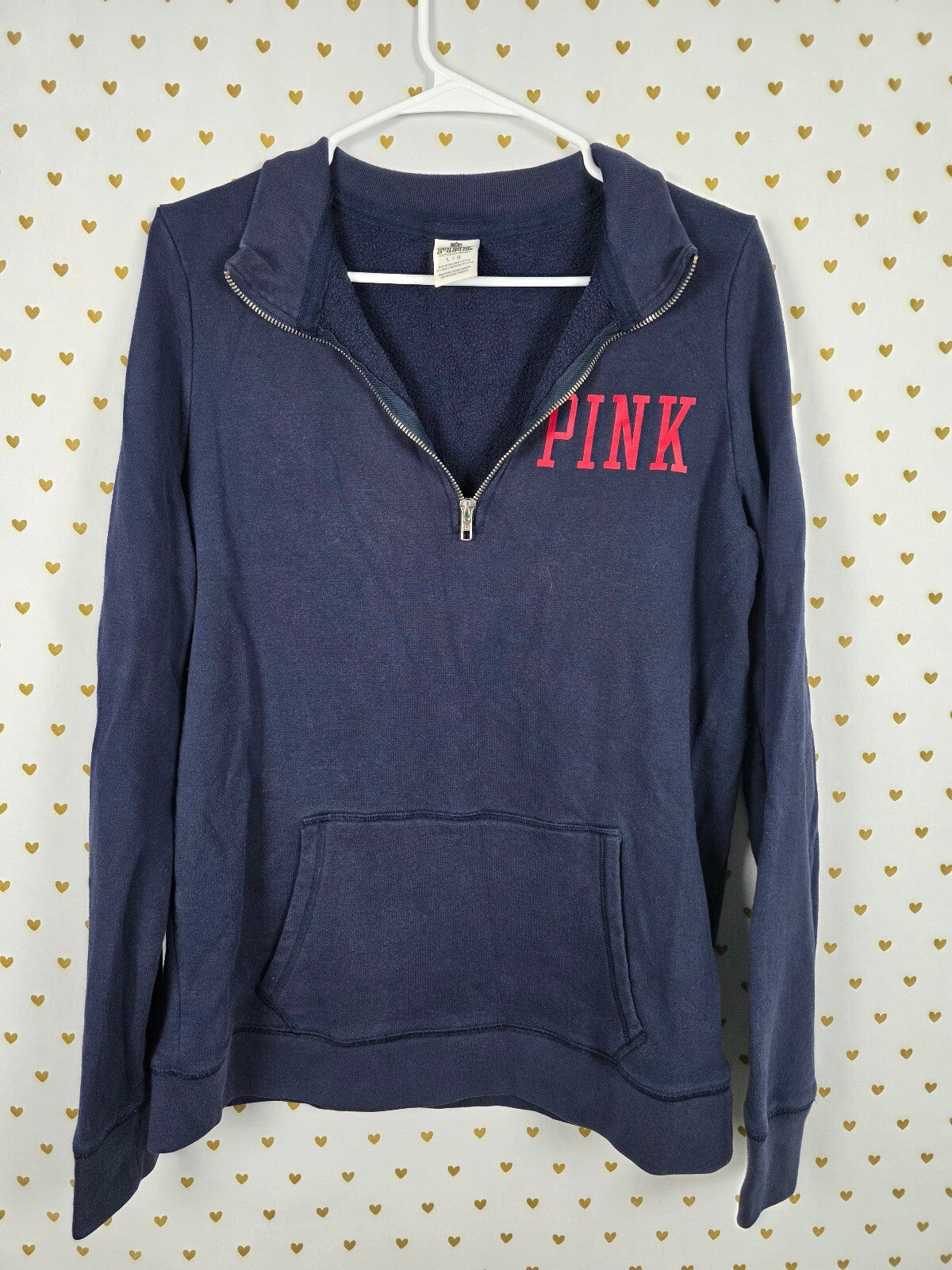 Victorias Secret Pink NFL HOUSTON TEXANS ready for some football Quarter Zip L
