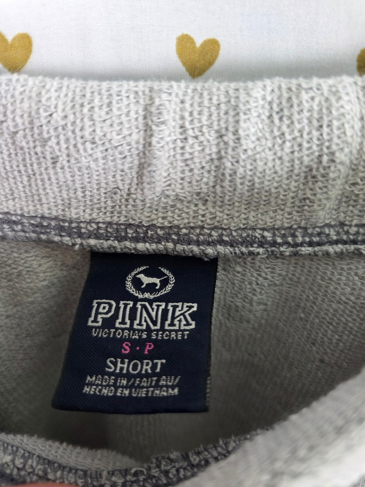 Victorias Secret PINK Small Vintage Short Grey Sweats LOVE Diaper Butt Boyfriend