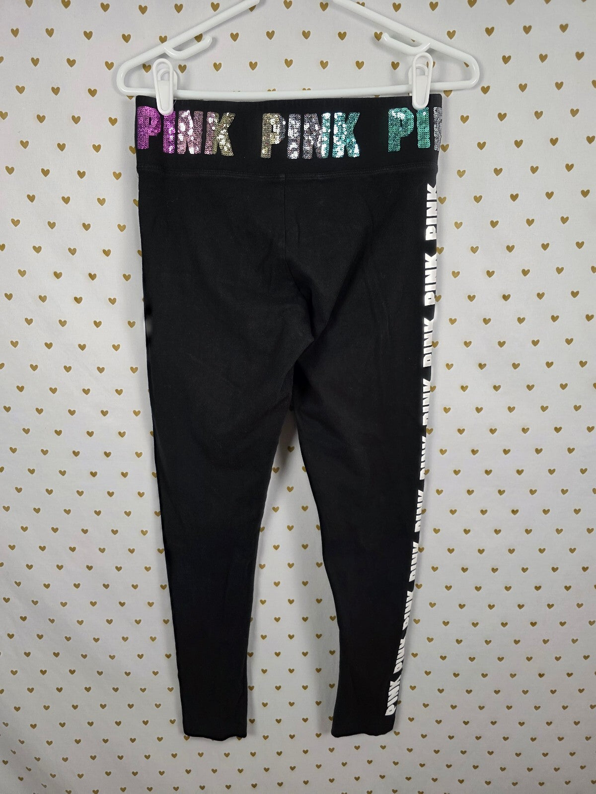 Victorias Secret PINK BLING Gradient Sequined Yoga Pants MEDIUM
