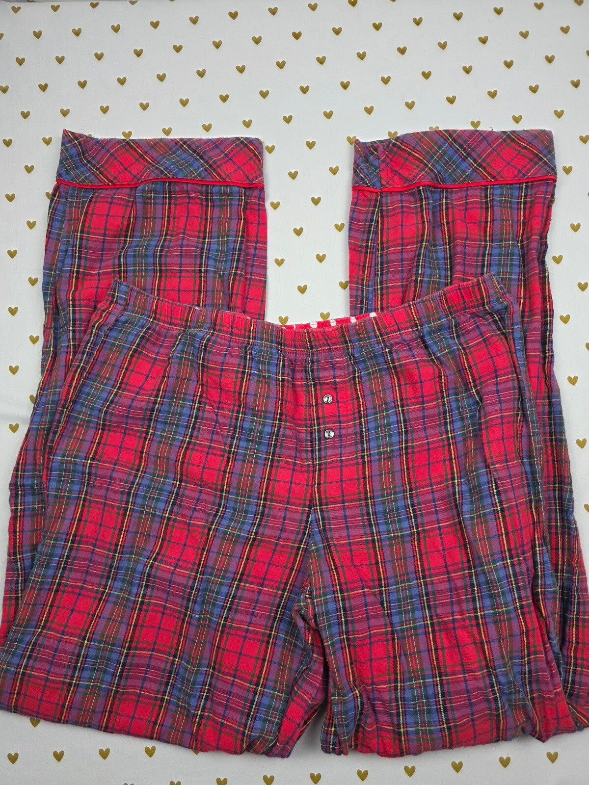 Victorias Secret Plaid Polka Dot Sleep Pants Pajama Bottoms MEDIUM