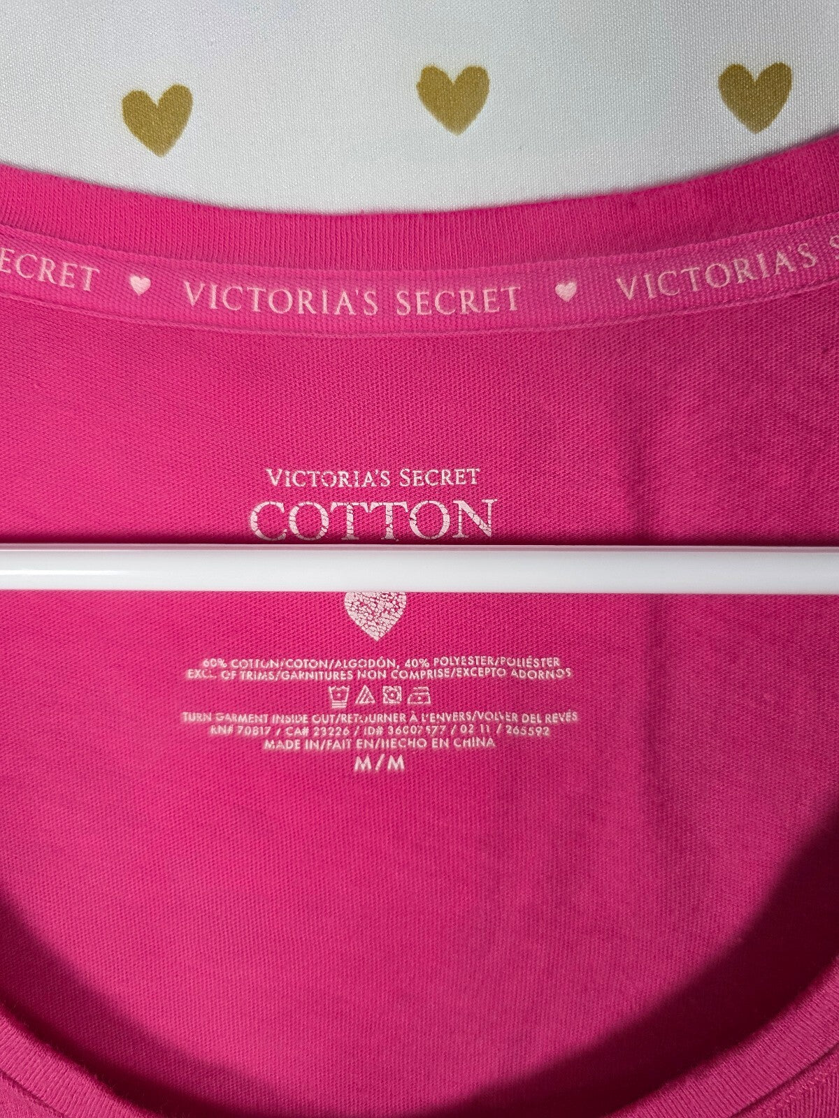 Victorias Secret Pink Logo Nightgown Vintage Cotton sleep Dress Shirt Pajama Med