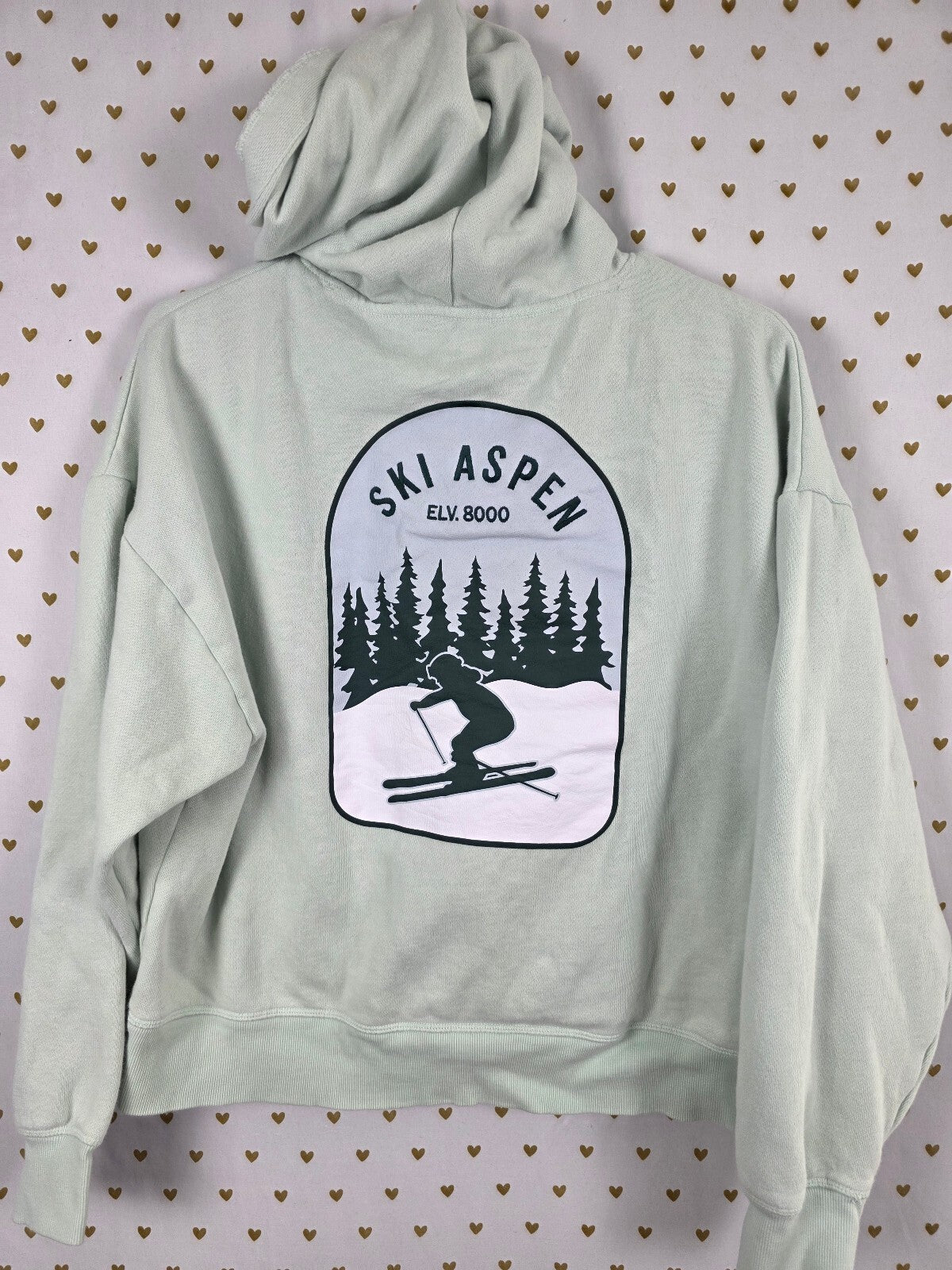 Victorias Secret Pink Ski Aspen Logo Pullover hoodie sweater Medium