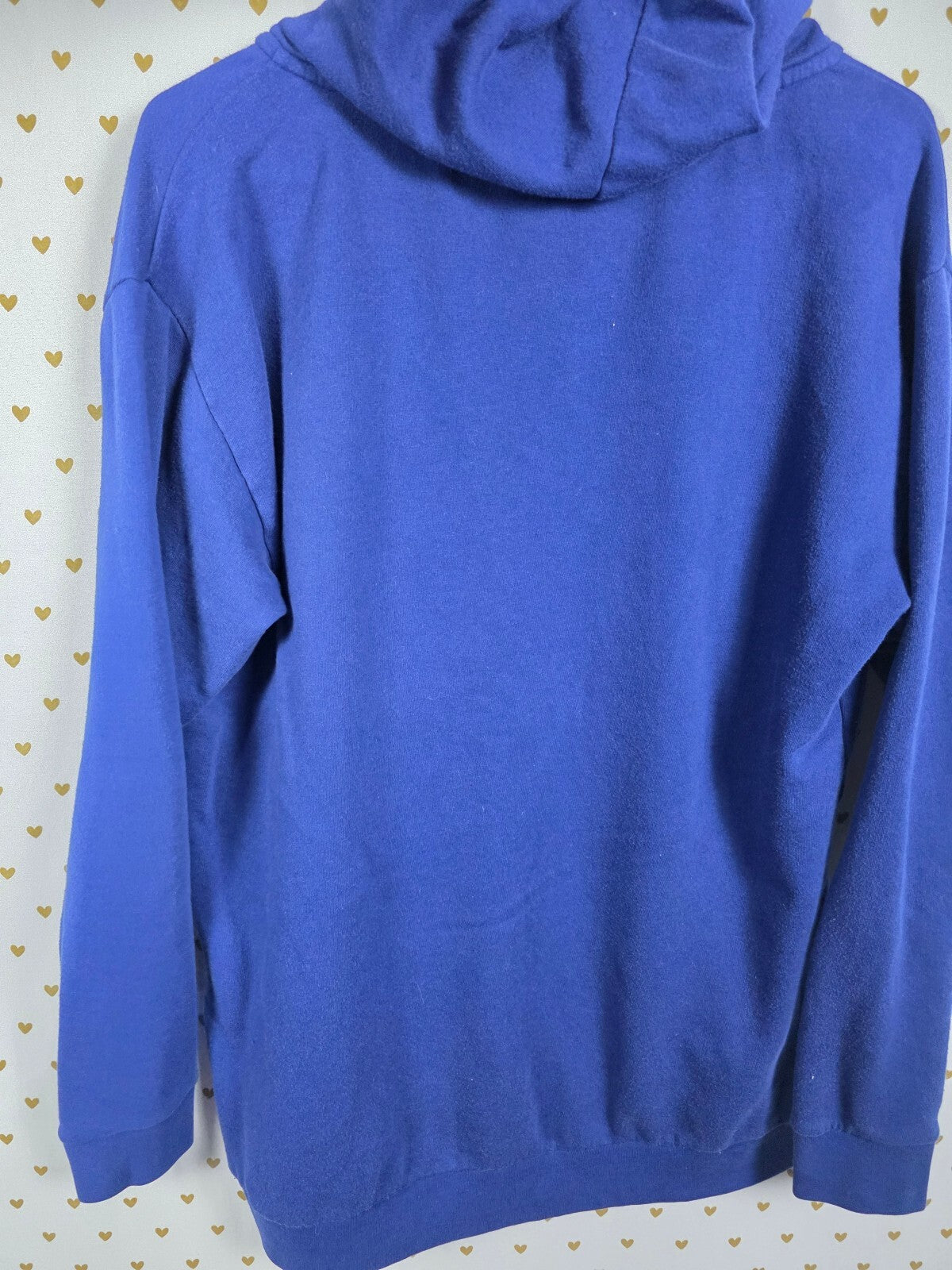Victorias Secret Pink Full Zip OVERSIZED Blue Logo Jacket Hoodie MEDIUM