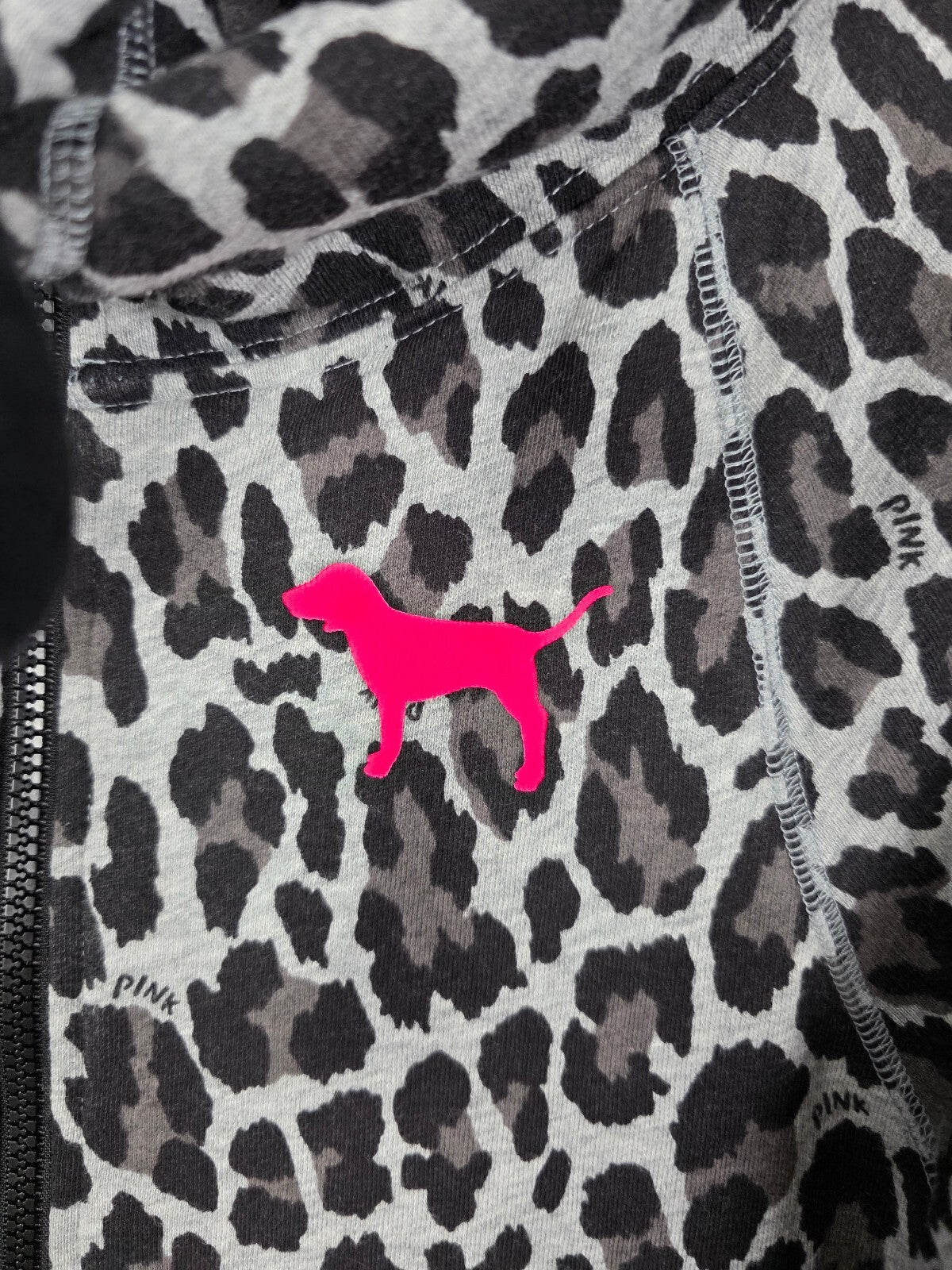 Victoria's Secret PINK 2012 Fashion Show Leopard Jumpsuit Onesie M Hooded HTF