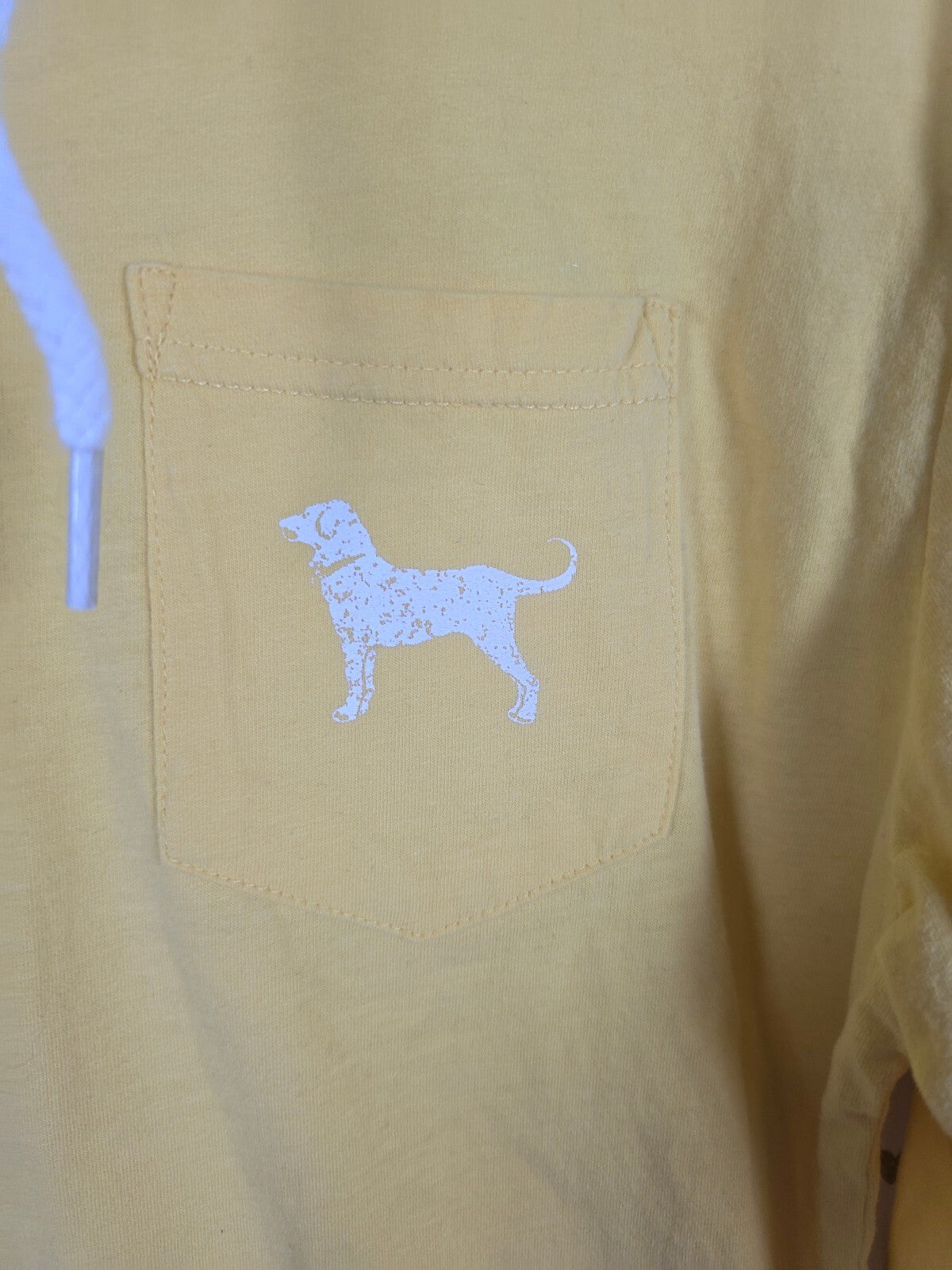 The Black Dog Classic Collection Yellow Hooded Shirt Hoodie Dog Logo Small