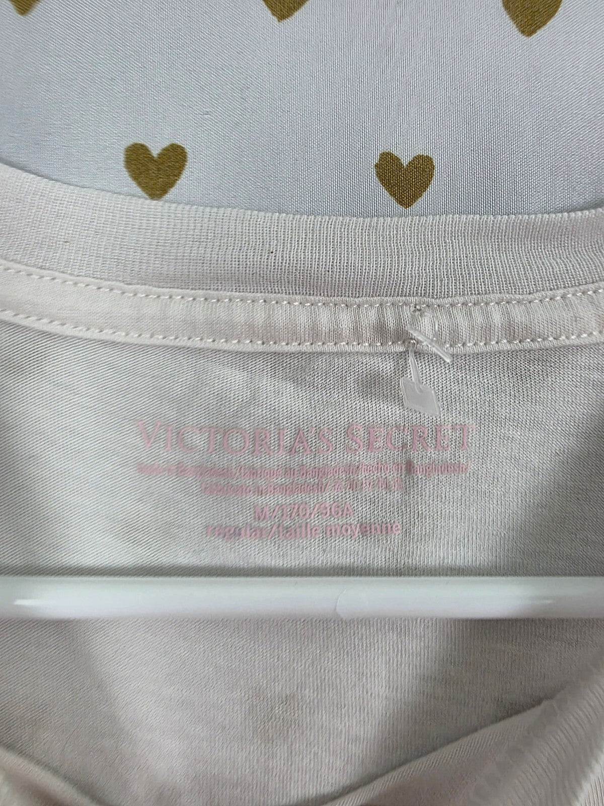 Victorias Secret White Signature Bling Long Sleeve Tee shirt  Medium